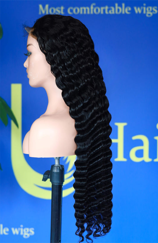 26"-40" Deepwave Natural color wig